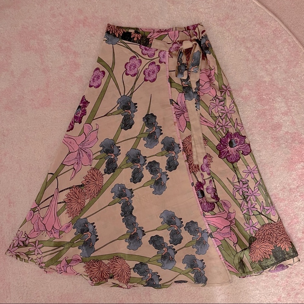 floral wrap skirt